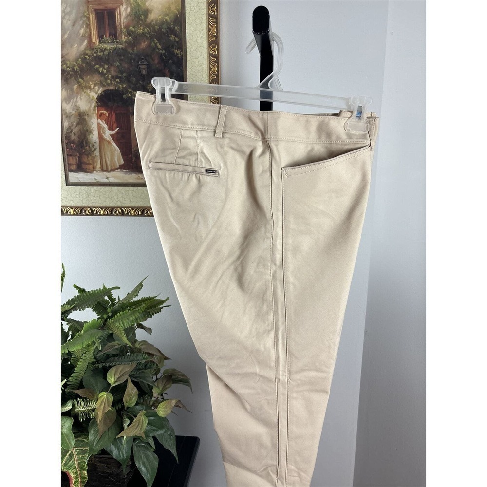White House Black Market Women’s Tailored Pants Beige Size 14 Slim Ankle Pockets - Picture 8 of 14